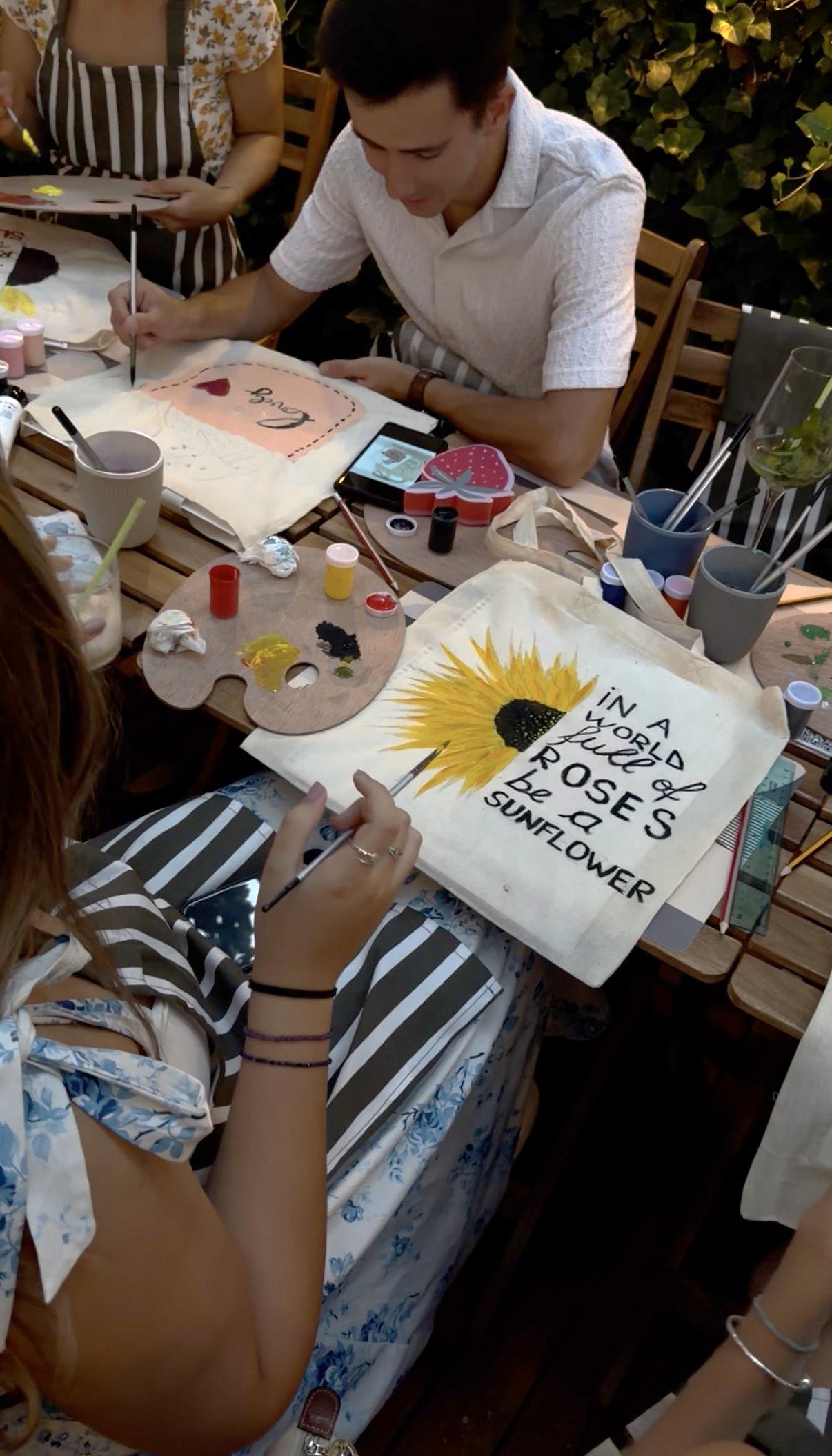 Workshop moment — Sunflower in the making